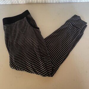 Gap, Gap Body‎ Gray and Black Striped Jogger Pants Lounge Wear, Pockets,  Small